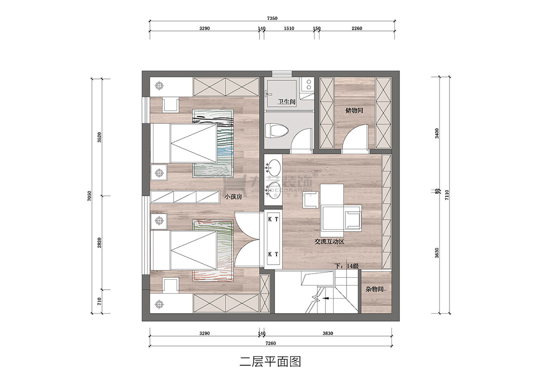 二層平麵布置及立麵索引圖（tú）